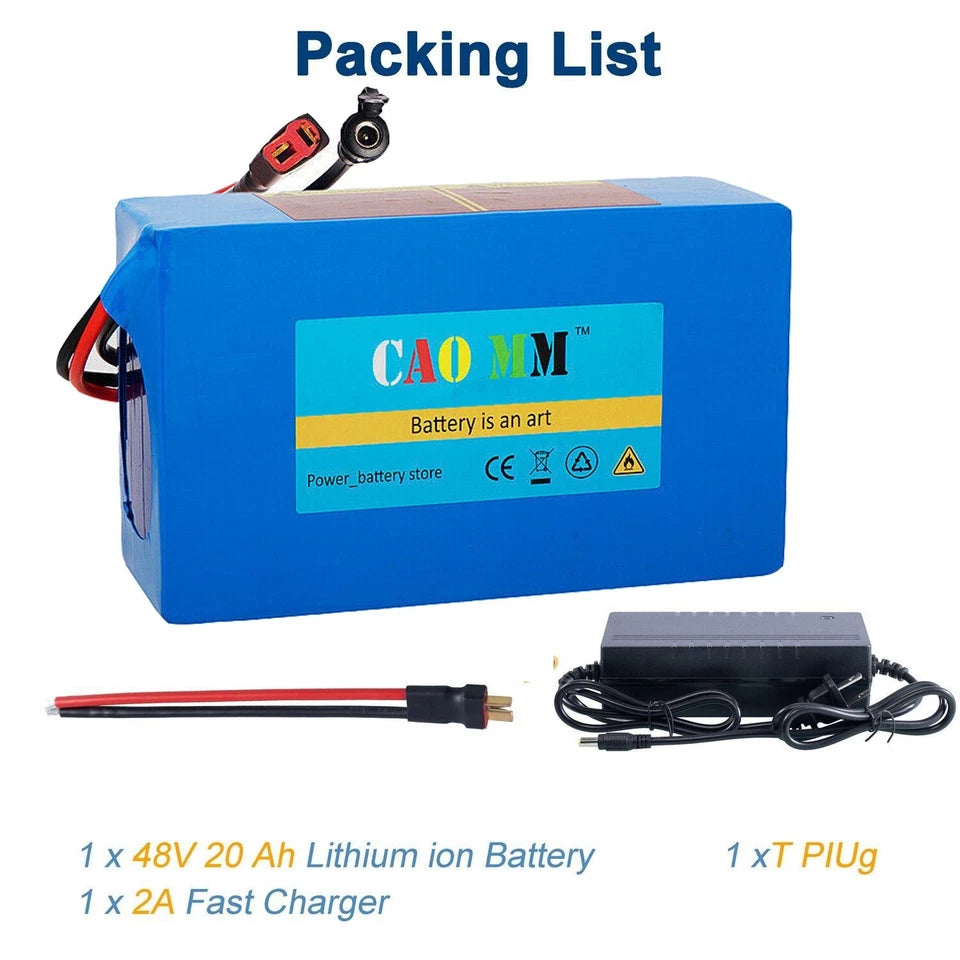 36V 48V 8Ah 14Ah 16Ah 20Ah Electric Bike Battery for 200W to 1500W Ebike Systems