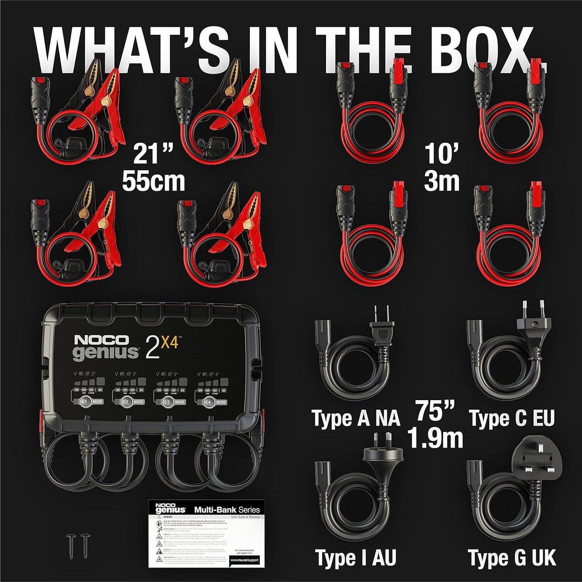 NOCO 8A 4-Bank Battery Charger