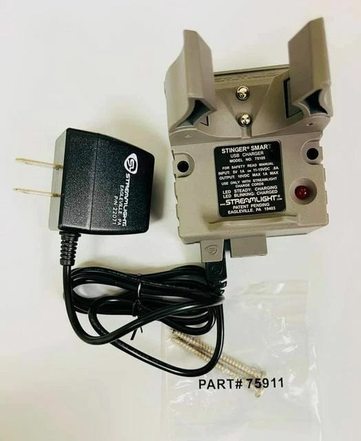 Streamlight 75105 22071 120V AC Charger Base and Cord for Stinger Flashlights