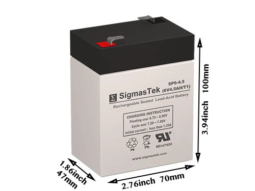 6V 4.5Ah Replacement Battery Pack for Deer Game Feeders (2-Pack)