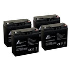 12V 20Ah Baoshi 6DZM20 Sealed Lead Acid Battery - Pack of 4
