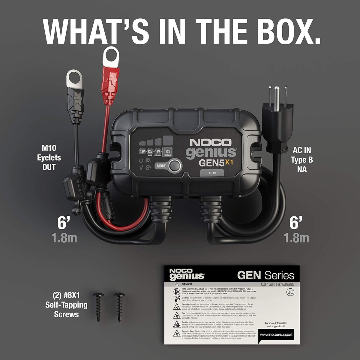 NOCO 1-Bank 5A Onboard Battery Charger