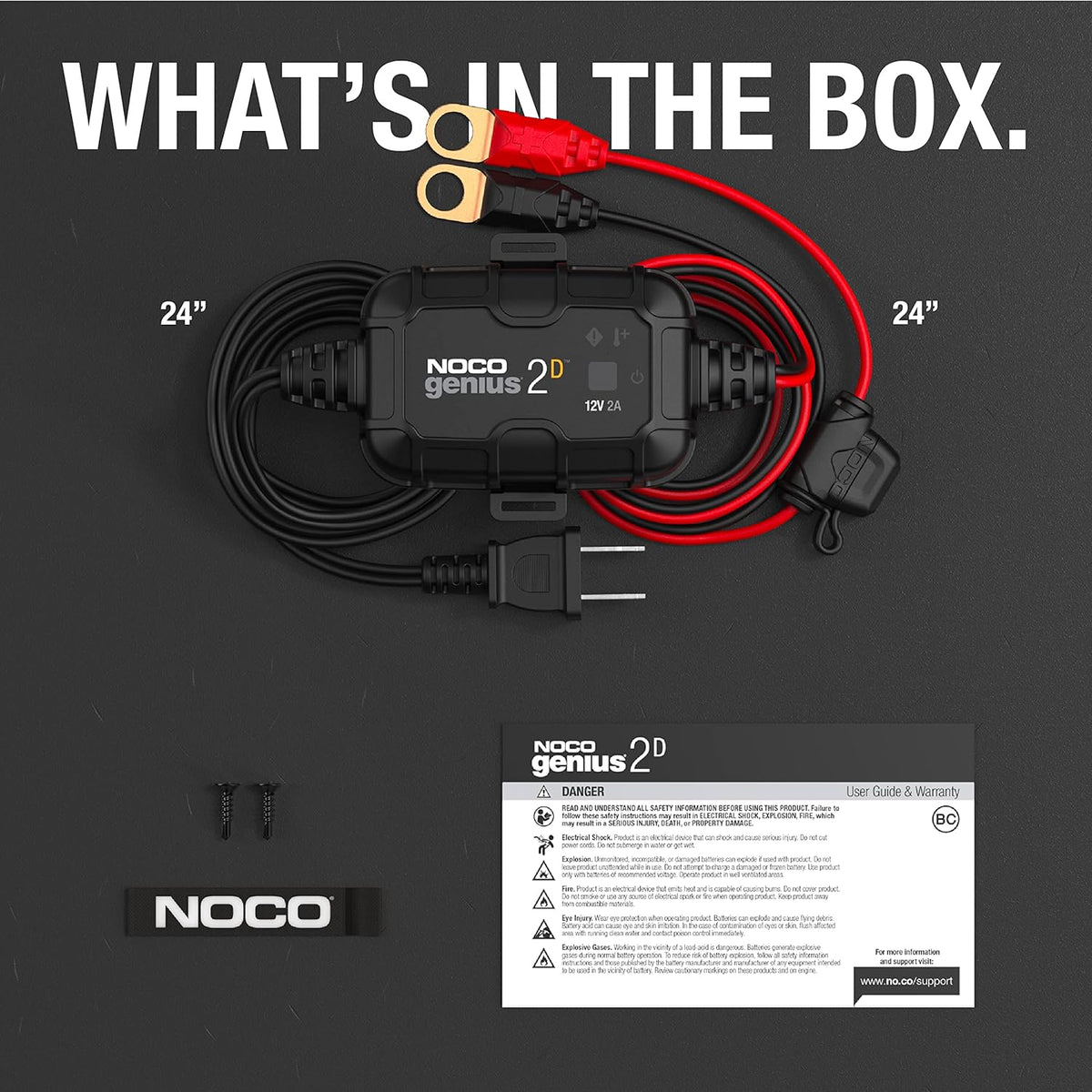 NOCO 2A Direct-Mount Battery Charger