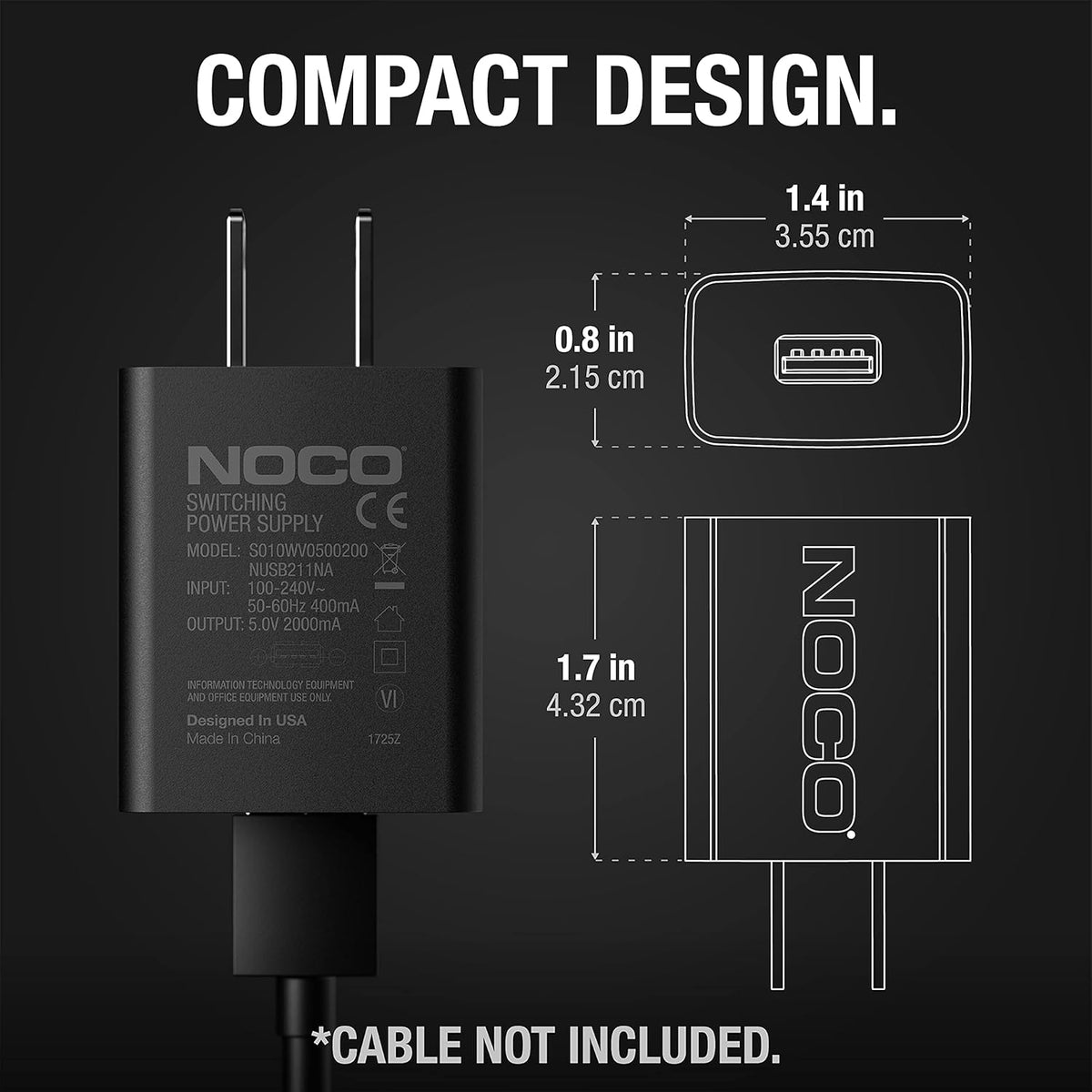 NOCO 10W AC USB Charger