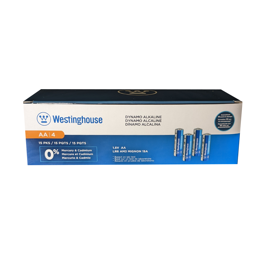 Westinghouse AA Dynamo Alkaline Batteries Box of 60