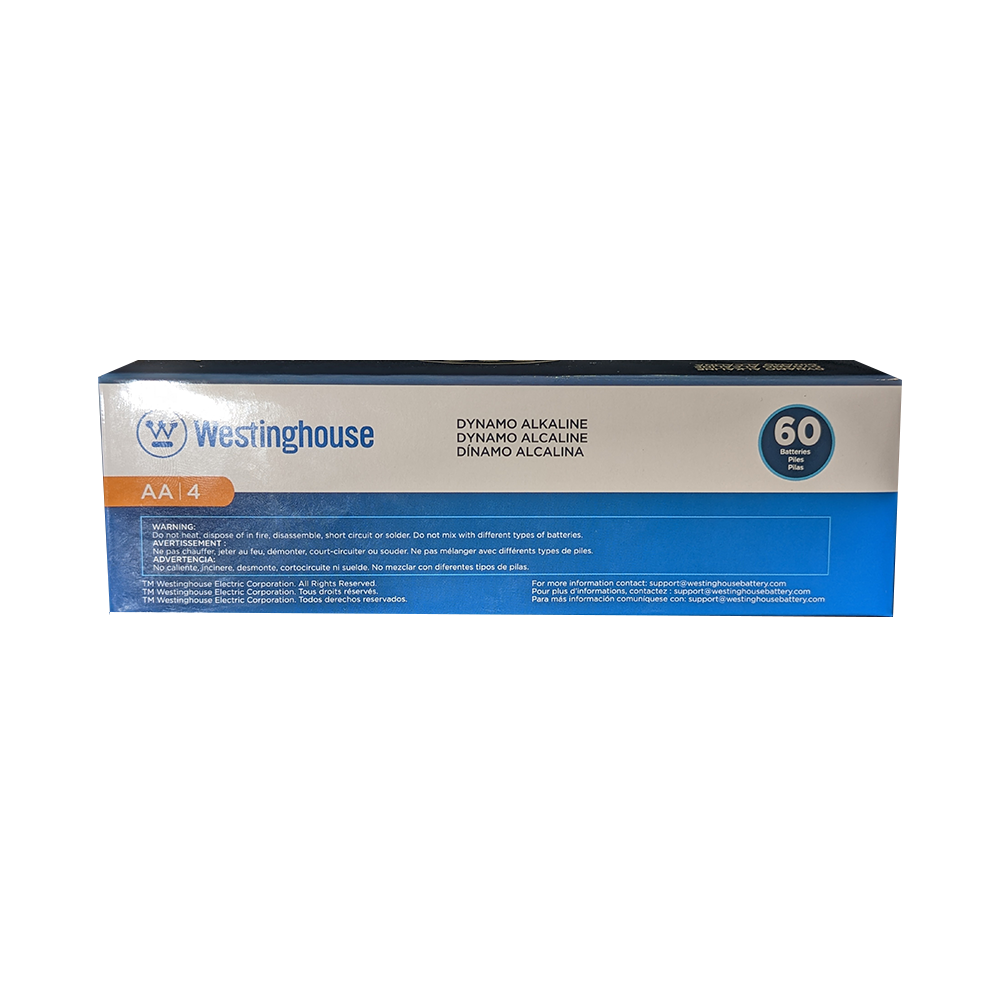 Westinghouse AA Dynamo Alkaline Batteries Box of 60