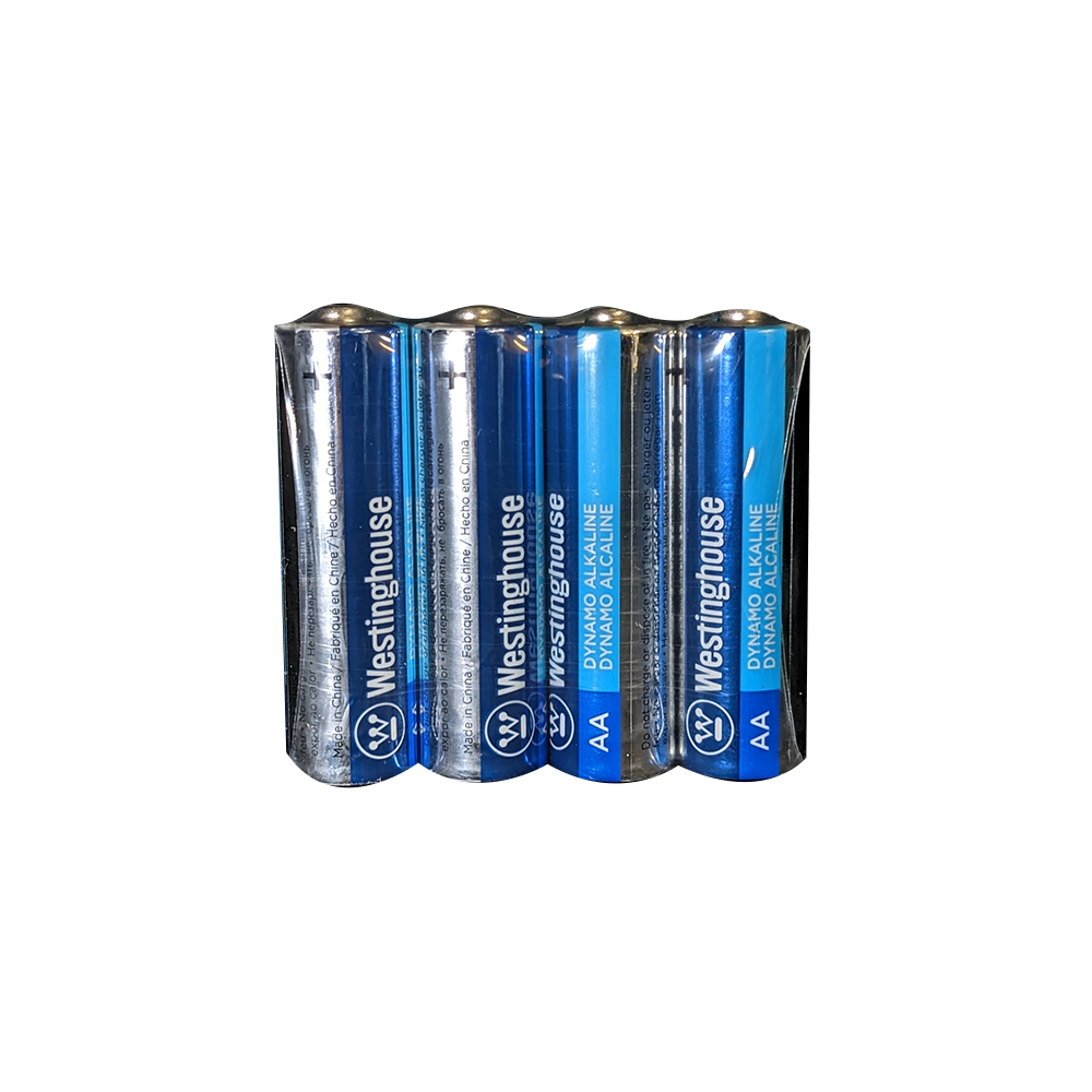 Westinghouse AA Dynamo Alkaline Batteries Pack of 4 Long Lasting Reliable Power for Everyday Devices