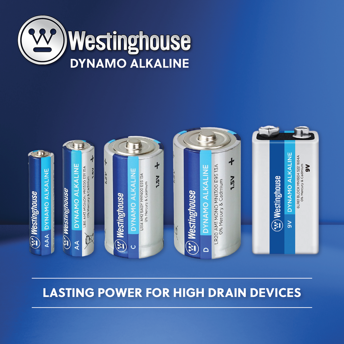 Westinghouse AA Dynamo Alkaline Batteries Box of 60