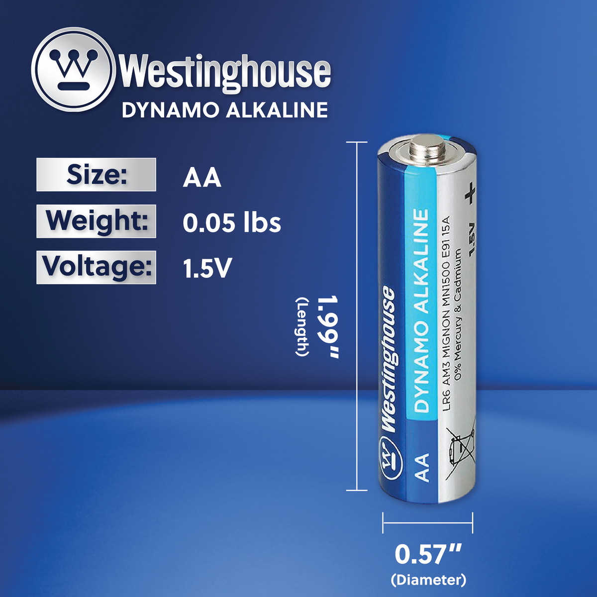 Westinghouse AA Dynamo Alkaline Batteries Box of 60