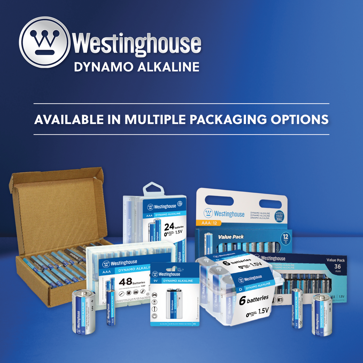 Westinghouse AA Dynamo Alkaline Batteries Box of 60