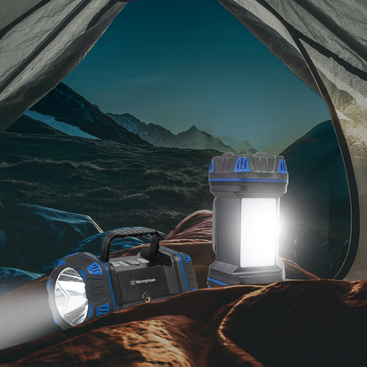 Westinghouse WF217 Rechargeable Search Light and Area Light with Built In Mobile Power Bank and 8 Adjustable Lighting Modes for Outdoor and Emergency Use