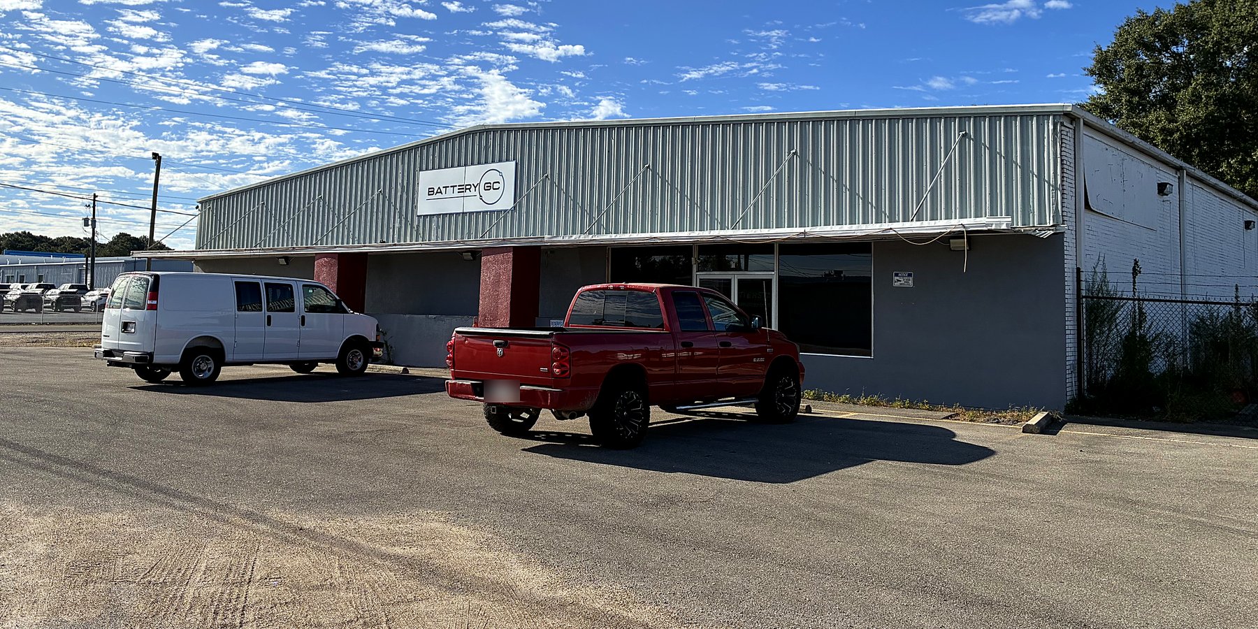 Battery GC storefront and warehouse at 811 Timothy Lane, Hattiesburg, MS 39401