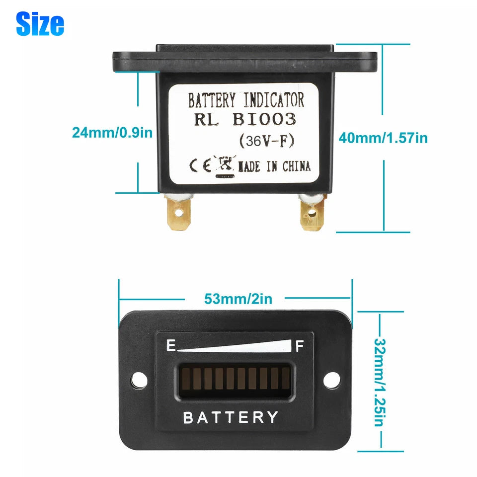 36V Battery Indicator Meter Gauge for EZGO Club Car and Yamaha Golf Carts