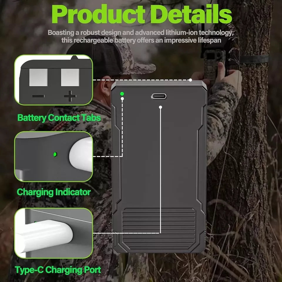 LIT-22 Rechargeable 3.7V Battery 2 Pack Compatible with Flex-M and Flex G-36 Trail Cameras