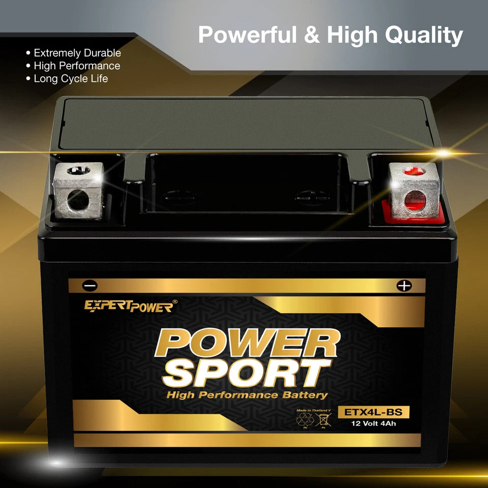 Premium YTX4L BS Replacement Powersports Battery